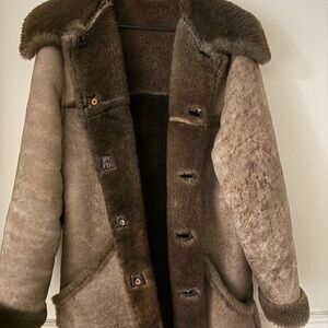 Men's Brown Shearling Coat